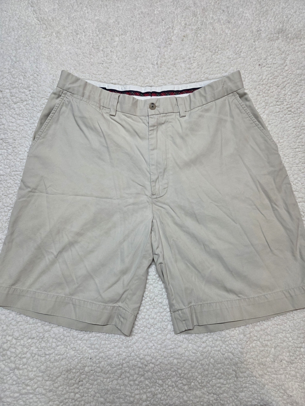 Men's Flat Front Tan Shorts - Lightweight Everyday Wear